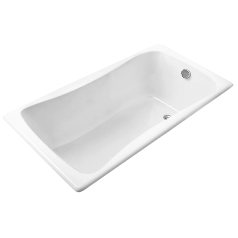 Kohler BLISS™ 1.7米嵌入式鑄鐵浴缸+浴缸扶手 (K-15849T-GR-0+ K-17275T-CP)